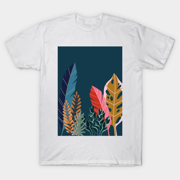 Giant colorful leaves T-Shirt by AllPrintsAndArt